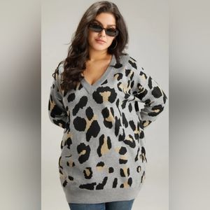 BNWT- Bloomchic leopard sweater sz 18-20